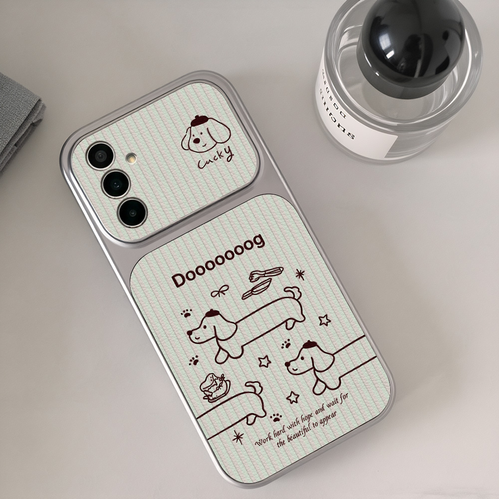 Cartoon Dachshund Phone Case F - Cute Cartoon Wrist Strap Silicone Case ulasan dan harga