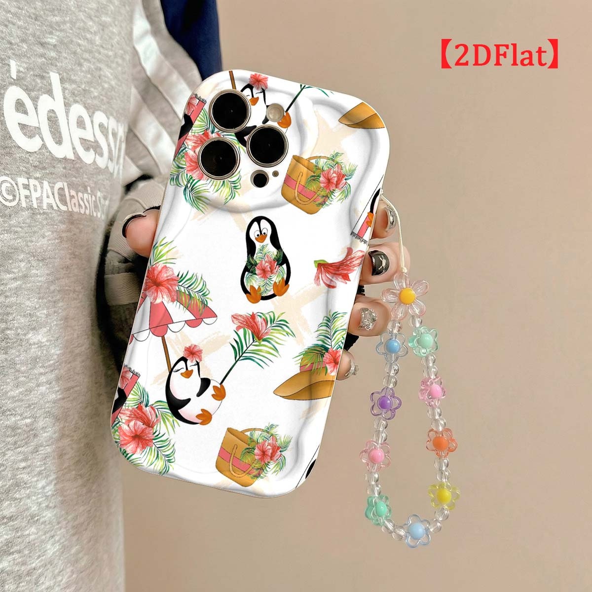 Cute Penguin Phone Case For iP - Cute Cartoon Wrist Strap Silicone Case ulasan dan harga