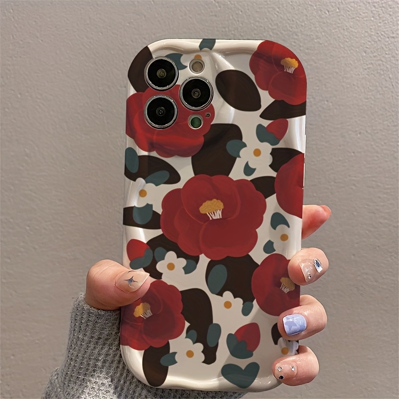 Vintage Red Camellia Flower Ri - Vintage Floral Pattern Soft Case ulasan dan harga